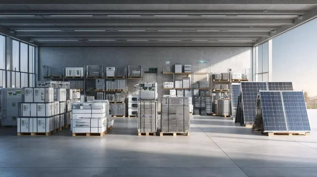 Energy equipment and inverter units loaded for remote-site delivery coordinated by QFM