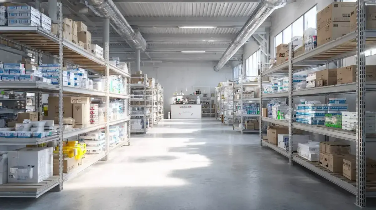 Medical devices and hospital consumables loaded for healthcare facility delivery coordinated by QFM
