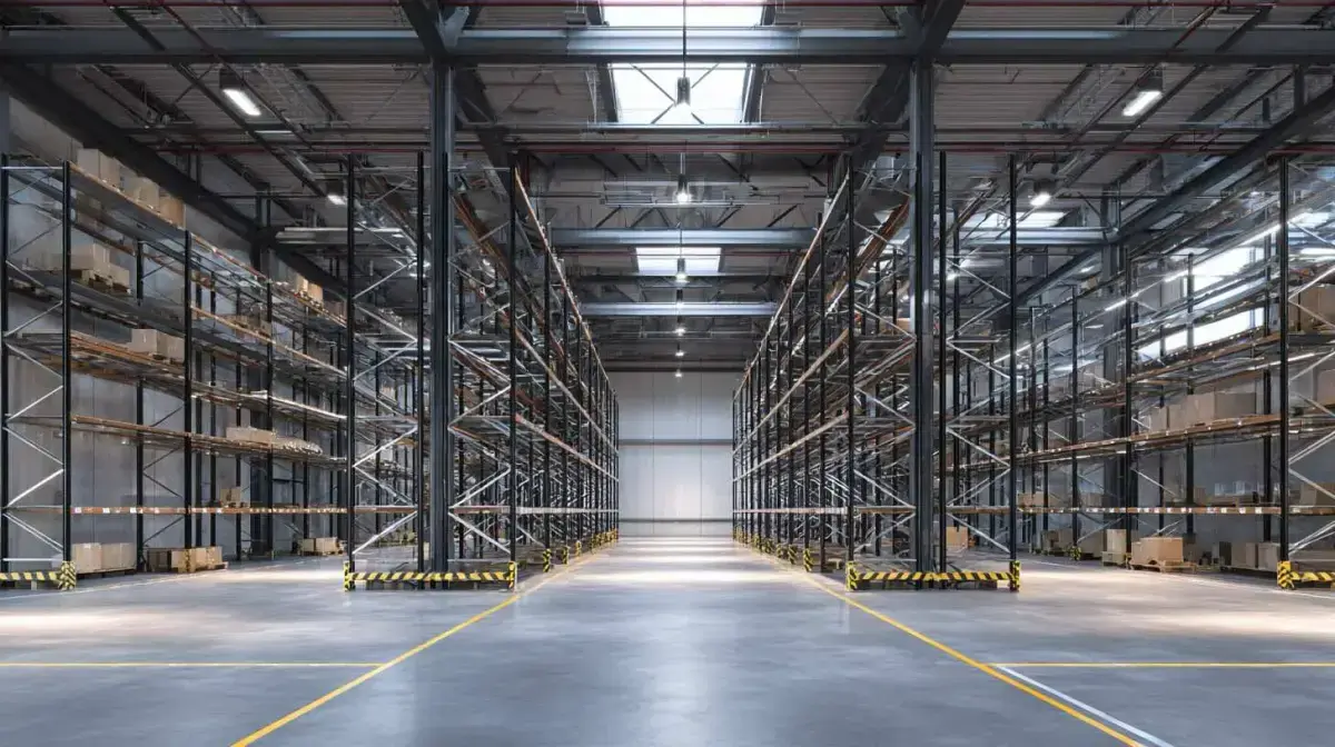 Shelving systems and industrial racking freight loaded for commercial install coordinated by QFM