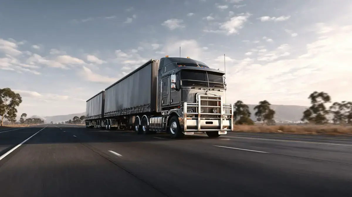 Bulk palletised and manufacturing freight moving through approved B-Double corridors via QFM's heavy-vehicle carrier network