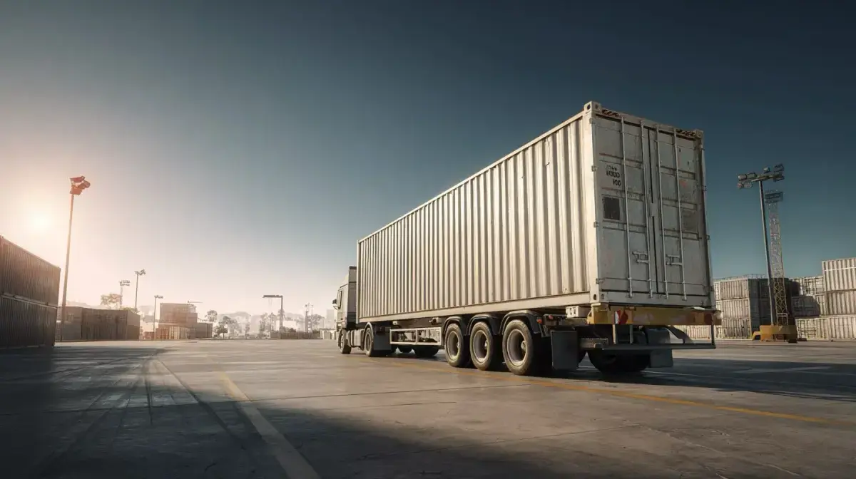 Interstate and site-delivery container transport routed through QFM's carrier network with equipment matched to receiver access