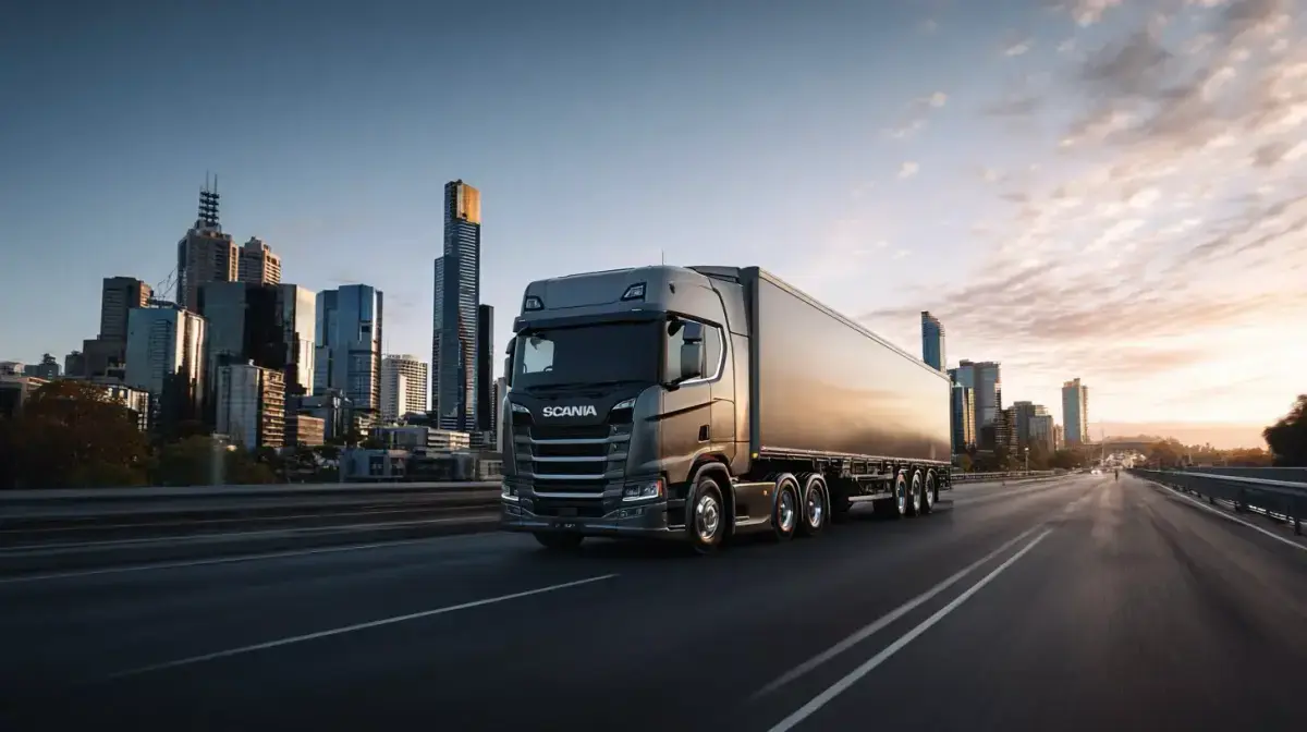 QFM road freight truck delivering interstate consignments across Australia including Melbourne, Sydney, Brisbane and Perth